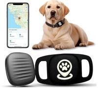 Pet Tracker for Dog, Dog Tracker Smart Pet Location Tracker with Holder, Smart Item Finder, MFi Certificated, Dog Tracking Device, No Monthly Fee, Works with Find My, iOS Only - Black Case