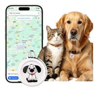 Pet Tracker for Dogs & Cats, No Subscription Required, No Monthly Fee, Smart Pet Locator Compatible with iOS & Android, IP67 Waterproof, Built-in Speaker, Location History & Sharing (Android & iOS)
