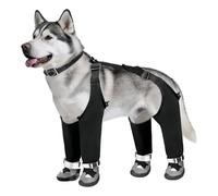 Pet Traction Booties - Adjustable Weatherproof Protection, Rubber Sole Sneaker, Pet Safety Apparel | Durable Puppy Leggings for Daily Outing in the City, sidewalk, Snow Mud, Hiking