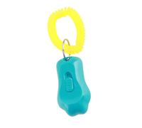Pet Training Clicker Scratch Proof Adjustable Wrist Strap | Dog Cat Bird Horse | Elastic Soft Rubber Band (Sky Blue)