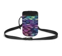Pet Training Package, Abstract Color Cubes Purple Print Pet Training Bag Stylish Dog Training Pouch Pet Waist Bag Lightweight and Spacious