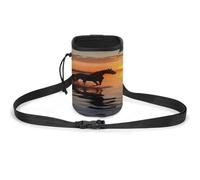 Pet Training Package, Sunsets Lake Horses Print Versatile Pet Training Bag Stylish Pet Accessories Multi-Purpose Pet Carrier Lightweight Dog Pouch