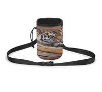 Pet Training Package, Tiger Lying on Wood Print Versatile Pet Training Bag Stylish Pet Accessories Multi-Purpose Pet Carrier Lightweight Dog Pouch