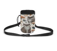 Pet Training Package, Woodland Raccoon Animals Print Versatile Pet Training Bag Stylish Pet Accessories Multi-Purpose Pet Carrier Lightweight Dog Pouch