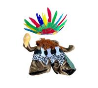 Pet Transformation Outfit Indian Outfit Pet Costume Cats Dogs Cosplay Set With Hat Easy Wear Dog