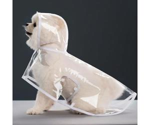 pet Transparent Raincoat, Dog Poncho Fully Transparent Waterproof Cape, cat Rainy Day Out Clothes EVA Material Breathable and Comfortable (XS-8XL Multi-Color Optional)