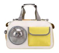 Pet Transport Box with Bubble Window for Young Cats, Breathable and Shockproof Transport Bag for Cats on Airplane, Car and Outdoor Travel