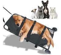 Pet Transport Cart for Dogs and Animals - 2 Wheels Folding Stretcher with Maximum Capacity 250 Lbs - Sturdy and Safe Portable Carrier for Emergency Rescue