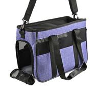 Pet Travel Bag - Breathable Carrier Sling for Small Dogs & Cats | 17.32x7.09x11.02 Inch Soft-Sided Pet Carrier | Lightweight Pets Transport Bag | Shoulder Travel Bags for Camping Walks Holidays Road