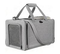 Pet Travel Bag - Spacious Carrier Box, Washable Cushion Insert | Foldable Dog Cat Transport Tote, Secure Mesh, Lightweight Shoulder Hold & Protection For Road Journeys City Walks Vet