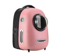 Pet travel Box Breathable And Portable Cat Bag, Shoulder Bag, Multi-functional Dog Bag, Transparent Space Capsule Backpack Pet Cage(Pink)
