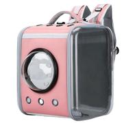 Pet travel Box Cat Bag Travel Space Capsule Pet Backpack Foldable Pet Bag Outing Portable Bag Multifunctional Cat Bag Pet Cage(Pink,A)