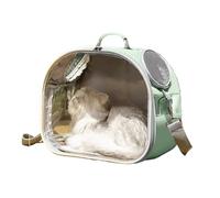 Pet travel Box Fashionable And Versatile Cat Bag, Outdoor Carrying Bag, Breathable Cat Backpack, To-go Bag, Pet Supplies Pet Cage(Green)