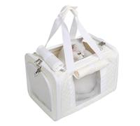 Pet travel Box Fashionable And Versatile Pet Cat Bag Foldable Pet Travel Handbag Pet Car Multifunctional Storage Cat Bag Pet Cage(White)