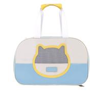 Pet travel Box Fashionable Cat Bag For Going Out, Portable Cross-body Shoulder Pet Bag, Pet Travel Breathable Cat Outing Bag Pet Cage(Blue)