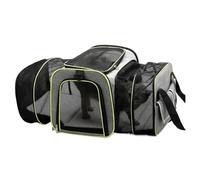 Pet travel Box Fashionable Cat Bag, Portable Small Foldable Bag, Car-mounted Travel Bag, Expandable Portable Pet Bag Pet Cage(Green,B)