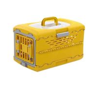 Pet travel Box Pet Airline Box, Pet Portable Airline Box, Foldable Airline Box, Cat Bag, Pet Cage, Dog Cage, Checked Box Pet Cage(Yellow)