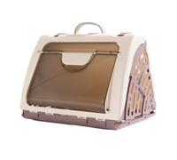 Pet travel Box Pet Airline Box Portable Cat Cage Outgoing Pet Airline Box Folding Cat Bed Portable Breathable Pet Bag Pet Cage(Purple)