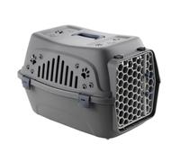 Pet travel Box Pet Airline Box Portable Pet Airline Box Dog Cat Hand-held Check-in Box With Pedal Transport Box Rabbit Cage Pet Cage(Black)