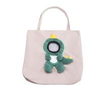 Pet travel Box Pet Bag Little Bee Canvas Bag With Revealed Head Cat Bag Shoulder Bag Portable Outgoing Bag Cat Backpack Pet Cage(W,B)
