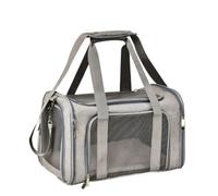 Pet travel Box Pet Bag, Simple Breathable Steel Wire Pet Outing Bag With Iron Buckles On Both Sides, Cross-body Pet Bag, Car Bag Pet Cage(G)