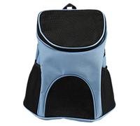 Pet travel Box Portable Backpack For Pets When Going Out, Fashionable Oxford Cloth Backpack, Cat Head Exposed And Breathable Pet Cage(Blue,A)