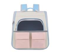 Pet travel Box Portable Portable Backpack Cat Bag For Pets When Going Out, Breathable Contrasting Color Pet Supplies Cat Bag Pet Cage(Pink)