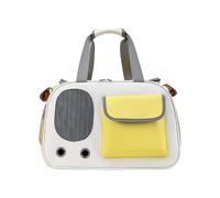 Pet Travel Carrier Bag for Kia Ceed/XCeed/ProCeed Car Back Seat Breathable Cat Dog Transport Pouch Foldable Shoulder Strap Pet Travel Basket Mesh Windows Crate,Beige/Yellow