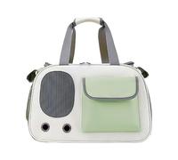 Pet Travel Carrier Bag for Maserati GranTurismo/GranCabrio Car Back Seat Breathable Cat Dog Transport Pouch Foldable Shoulder Strap Pet Travel Basket Mesh Windows Crate,Beige/Green