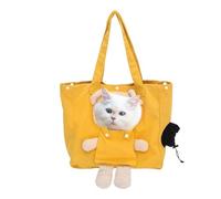 Pet Travel Carrier - Soft Shoulder Bag for Cats Dogs on the Go, Mesh with Airflow Comfort for Calm Journeys, Small Pet Puppy to Camping, Hiking, Picnic, Fishing Travel, Portable Oxford Fabric Fin