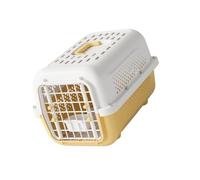 Pet Travel Crate with Ventilated Hard Shell Body, Dog Transport Box, Carry Handle, Front Door, and Side Panels Pet Travel Crate Hard Shell Box Ventilated Small Transport Carry Handle Front