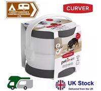 Pet Travel Kit Food Container + 2x Bowl 1.5L 3 in 1 Handle Stackable Portable