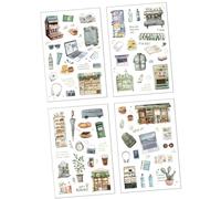PET Travel Scrapbooking Sticker Lovely Decorative for Handbook Bullets Journals Decal Diary Planner Diys Funny Travel Scrapbooking