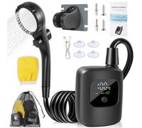 Pet Travel Shower: Portable Waterproof Pump, USB Rechargeable Device, Multimode Water , LED Display | Outdoor Camping Hiking Camper Bathing Ani