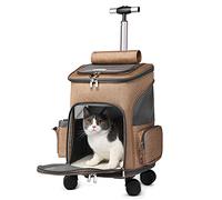 Pet Travel Stroller Cart Travel Cat Dog Removable Pet Stroller Fold With storage bag 4 Wheels,Gray (Color : Gris)
