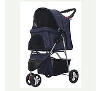 Pet Travel Stroller Pet Trolley 3 Wheels Pet Stroller Folding Pet Car