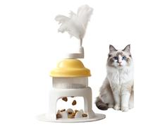 Pet Treat Puzzle - 13.2x13.5x14.2cm Feeder, PP Chew Toy, Snacks Ball with Stick Activator Keeps Feeding Interesting | Toy for Dogs Cats Puppies Kittens Boredom Relief Mental Indoor Activity Skills