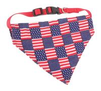 PET Triangle Bandana with American Flag Pattern for Dogs | Cotton, Smooth Stitching and Sturdy Buckle, Easy to Wear, Machine Washable for Walks