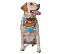 Pet Triangle Scarf Animals On Noah'S Ark Print Dog Bandana Decoratio Triangle Bib Scarf Costumes Headwear Cat Dog Handkerchief For Small Medium Large Birthday Dogs And Cats 30X70Cm