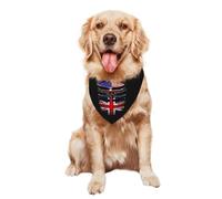 Pet Triangle Scarf Britain British Roots And America Grown Decoratio Triangle Bib Scarf Breathable Cat Dogs Kerchief For Birthday Small Medium Large Festival Party 30X70Cm