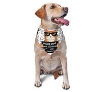 Pet Triangle Scarf Cats Holding Mugshot Sign Print Dog Bandana Decoratio Triangle Bib Scarf Costumes Headwear Cat Dog Handkerchief For Birthday Rabbits Festival Party 30X70Cm