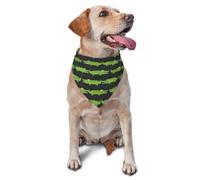 Pet Triangle Scarf Cool Alligators Pattern Gree Dog Bandana Soft Pet Neckerchief Breathable Triangle Bib Scarf For Cats Birthday Festival Party