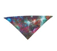 Pet Triangle Scarf for Puppies - Dog Bandanas | Space Blue Purple Dog Bandana Scarf | Starry Sky Handkerchief for Pet | Triangle Bibs with Star Pattern for Dogs | Washable Cat Cloth L
