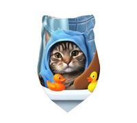 Pet Triangle Scarf Funny Taking A Bath Print Pet Neckerchief Washable Triangle Bib Scarf Soft Cat Dogs Kerchief For Festival Party Birthday Small Medium Large