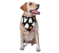 Pet Triangle Scarf Halloween Ghosts And Pumpkins Print Cat Dogs Kerchief Costumes Headwear Triangle Bib Scarf Soft Cat Dog Handkerchief For Dogs And Cats Festival Party Birthday 30X70Cm