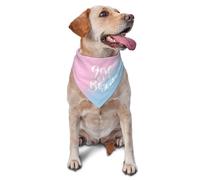 Pet Triangle Scarf He Or She What Will It Be Cat Dog Handkerchief Breathable Dog Bandana Soft Pet Neckerchief For Birthday Dogs And Cats Festival Party 30X70Cm
