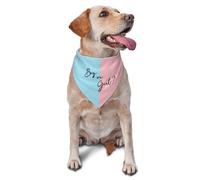 Pet Triangle Scarf He Or She What Will It Be? Gender Reveal/Baby Announcement Washable Cat Dog Handkerchief Breathable Cat Dogs Kerchief For Dogs And Cats Birthday Festival Party 30X70Cm