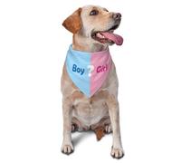 Pet Triangle Scarf He Or She What Will It Be?Pregnancy Announcement Pet Neckerchief Washable Dog Bandana Costumes Headwear Cat Dogs Kerchief For Festival Party Small Medium Large Rabbits 30X70Cm