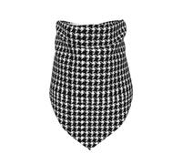 Pet Triangle Scarf Houndstooth Black And White Printed Pet Neckerchief Decoratio Cat Dog Handkerchief Breathable Cat Dogs Kerchief For Festival Party Small Medium Large Birthday 30X70Cm