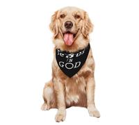 Pet Triangle Scarf Jesus Is God Crossed Nails Washable Triangle Bib Scarf Decoratio Cat Dogs Kerchief For Dogs And Cats Rabbits Small Medium Large 30X70Cm